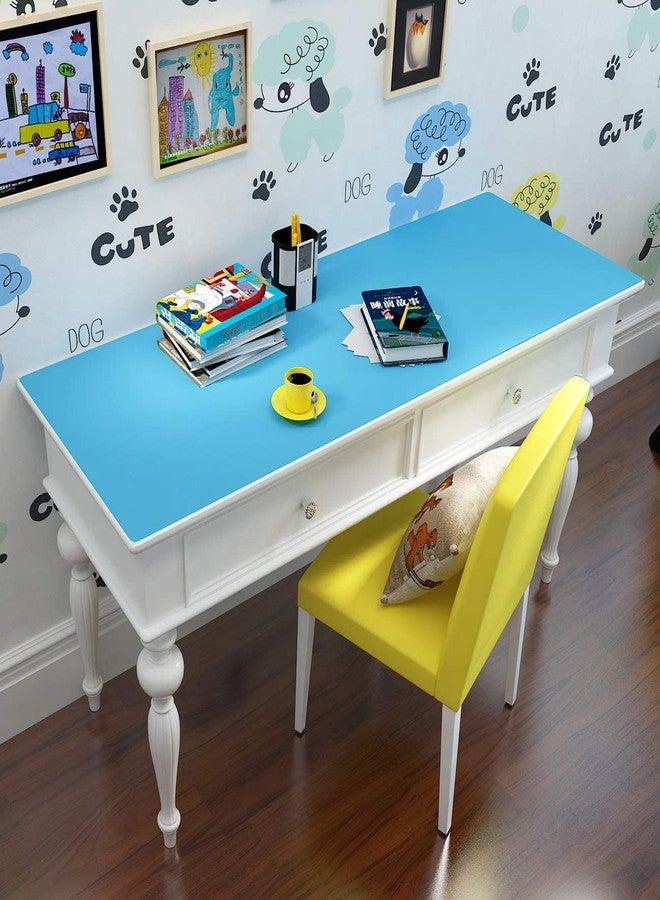 WALLTON - Blue Matt Peel and Stick Self-Adhesive Removable Thicken Waterproof for Kitchen Countertop Cabinet Wardrobe - 24''x''96 Inches - Image 5